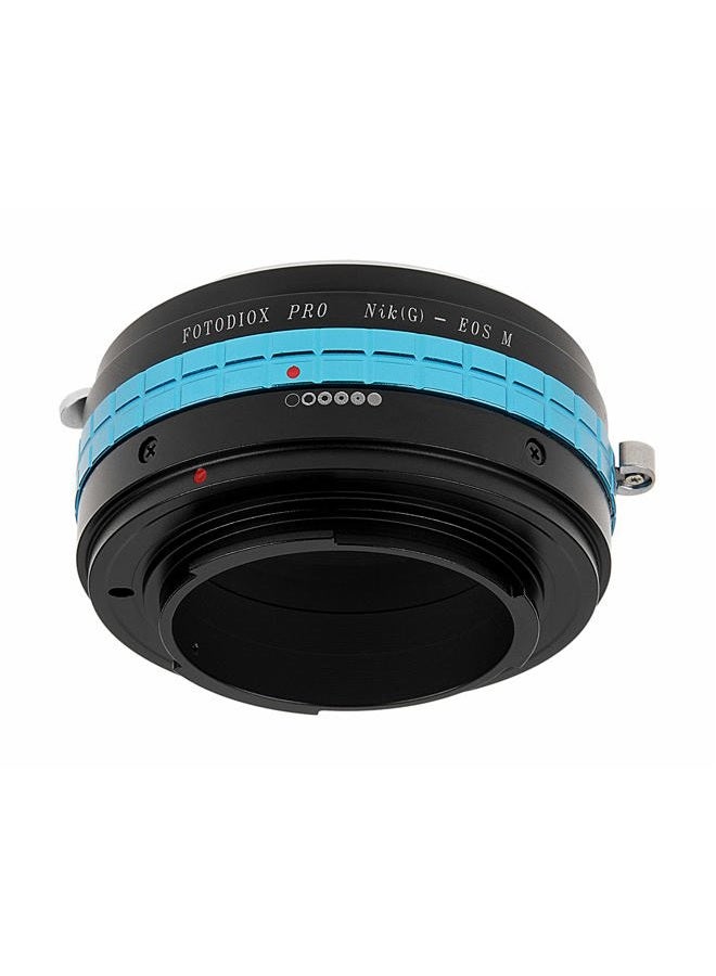 Fotodiox Pro Lens Mount Adapter with Aperture Dial - Nikon G (G and D Type) DSLR Lens to Canon EF-M Camera Body Adapter, fits EOS M Digital Mirrorless Camera - Image 3