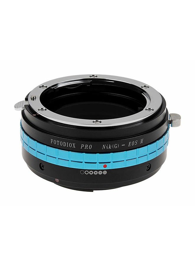Fotodiox Pro Lens Mount Adapter with Aperture Dial - Nikon G (G and D Type) DSLR Lens to Canon EF-M Camera Body Adapter, fits EOS M Digital Mirrorless Camera - Image 1