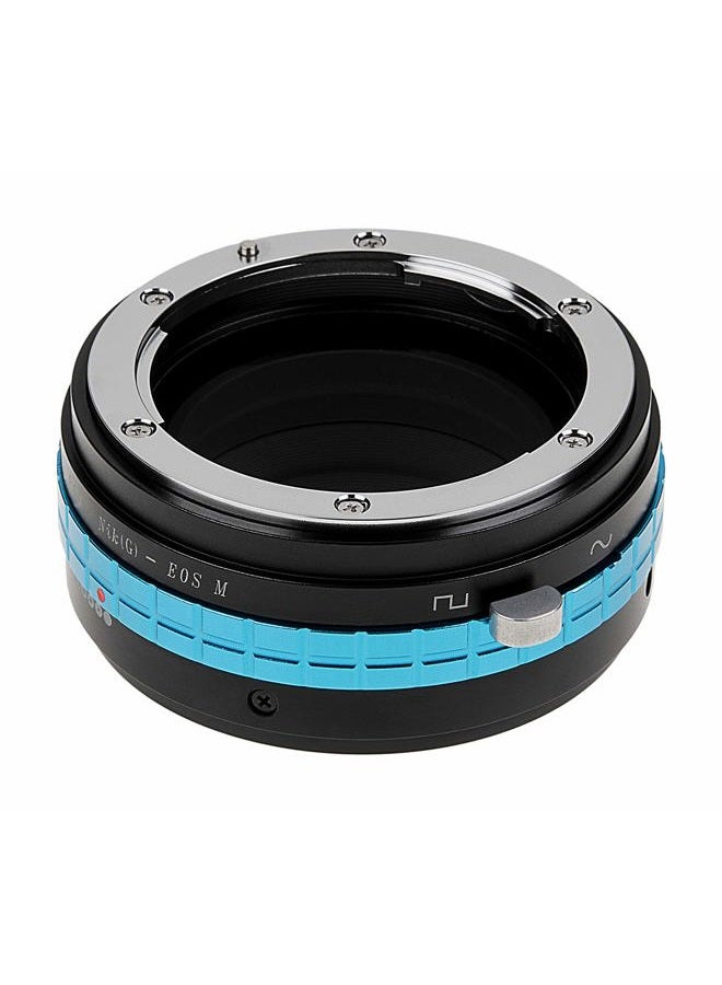 Fotodiox Pro Lens Mount Adapter with Aperture Dial - Nikon G (G and D Type) DSLR Lens to Canon EF-M Camera Body Adapter, fits EOS M Digital Mirrorless Camera - Image 2