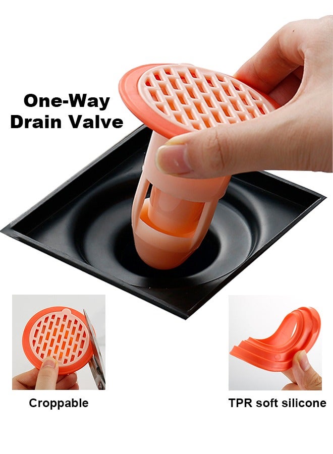 4Pcs Floor Drain Silicone Sleeve, One-Way Drain Valve, Sewer Core, Toilet Hair Filter, Shower Room Floor Drain Stoppers, Sewer Floor Drain Stopper, Sink Strainer, Anti-Odor Plug, Anti-Foreign Body  - Image 5