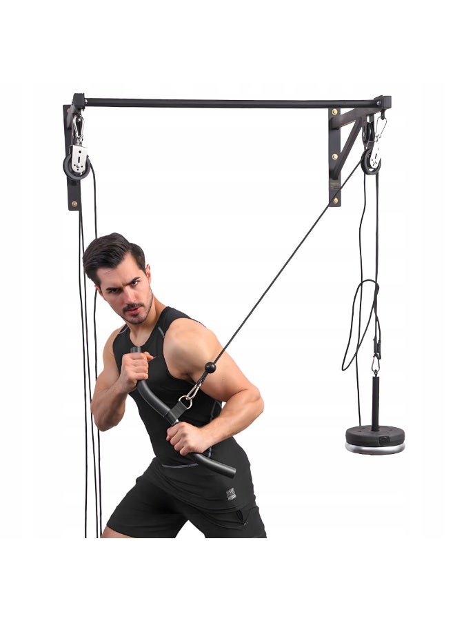 WALALLA 49cm Swivel Pulldown Bar Attachment - for Back, Bicep & Triceps Cable Workouts, Universal Compatible with Pulley System & Home Gym Machines, Heavy-Duty Steel Construction (Black) - Image 5