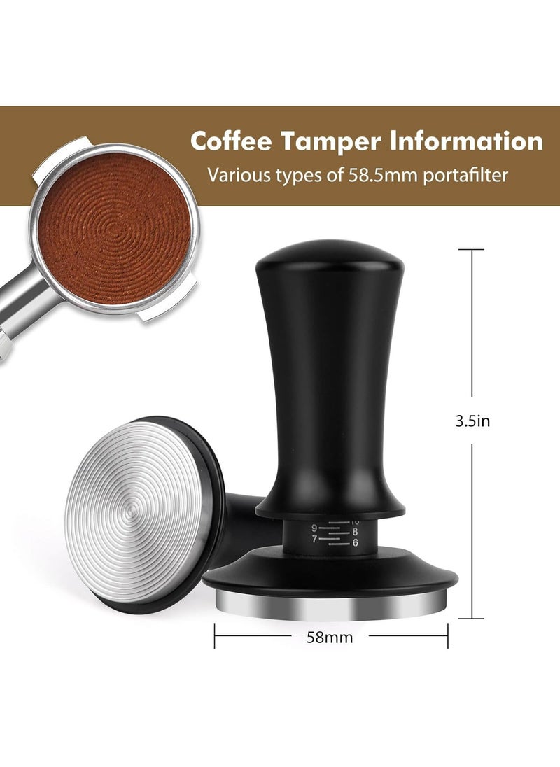 RATSAW - 58mm Espresso Tamper Coffee Tamper for Espresso Machine Espresso Tamp with Spring Loaded Tamper Depth adjustable Espresso Hand - Image 1