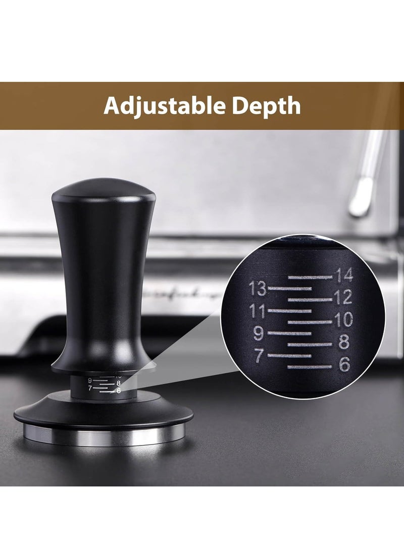 RATSAW - 58mm Espresso Tamper Coffee Tamper for Espresso Machine Espresso Tamp with Spring Loaded Tamper Depth adjustable Espresso Hand - Image 1