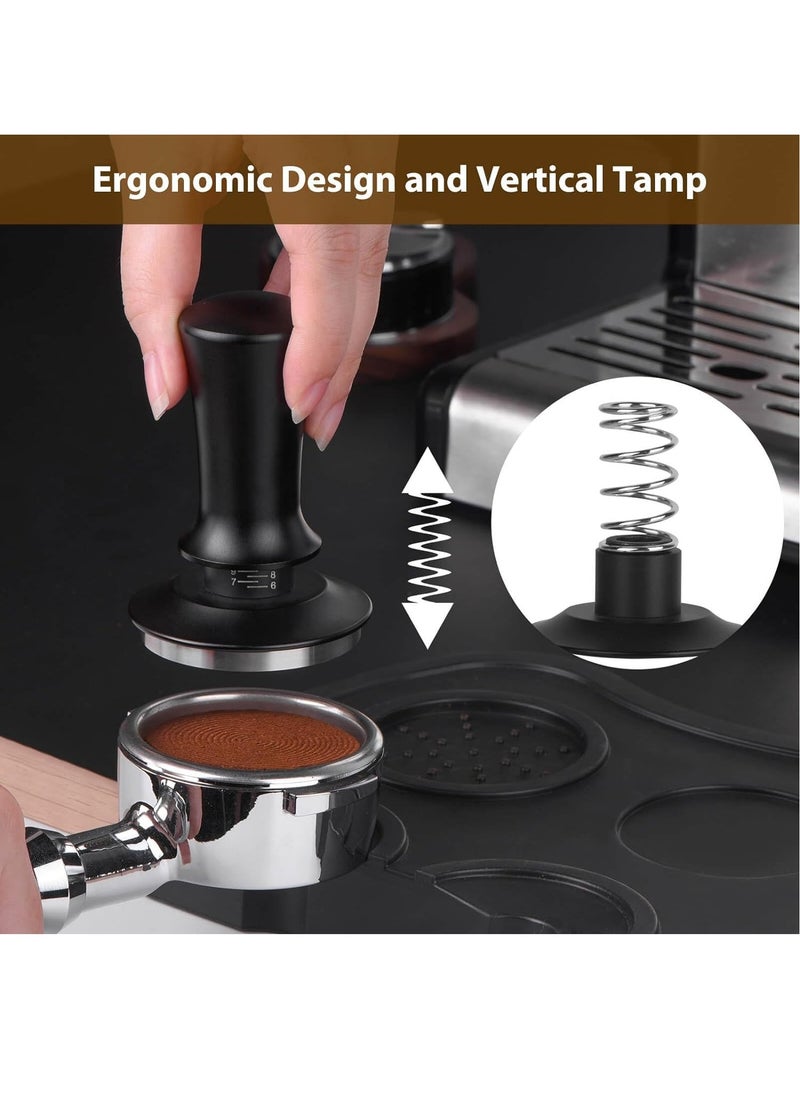 RATSAW - 58mm Espresso Tamper Coffee Tamper for Espresso Machine Espresso Tamp with Spring Loaded Tamper Depth adjustable Espresso Hand - Image 1