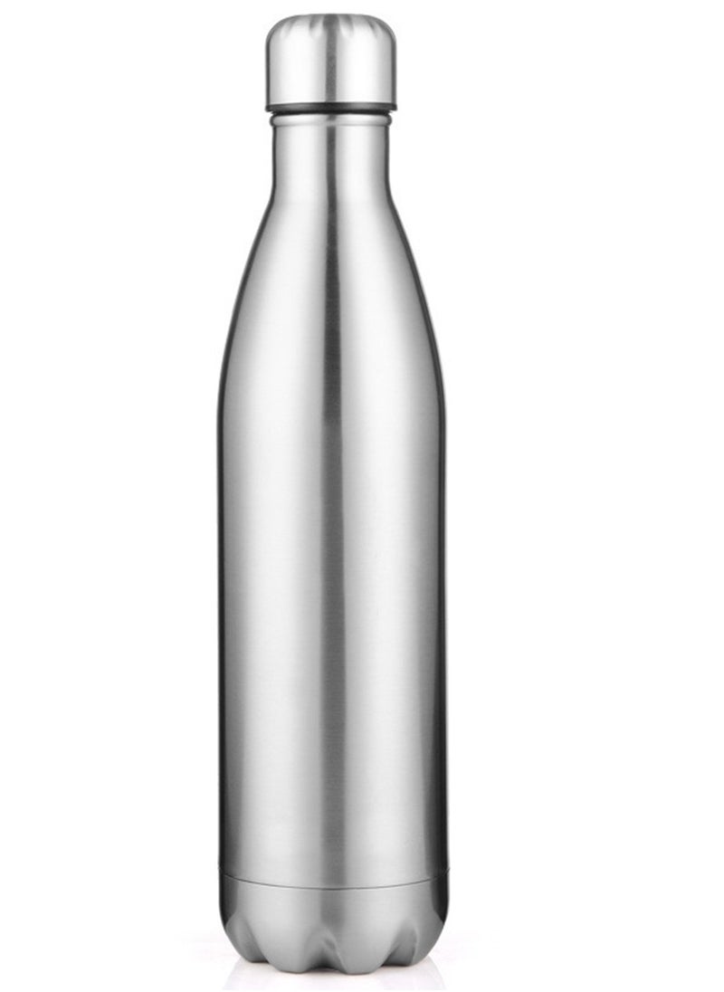 Cool Baby - stainless steel water bottles, easy to clean cola shape thermal flask rustproof for school outdoor sports for camping hiking travel(Sliver) - Image 1