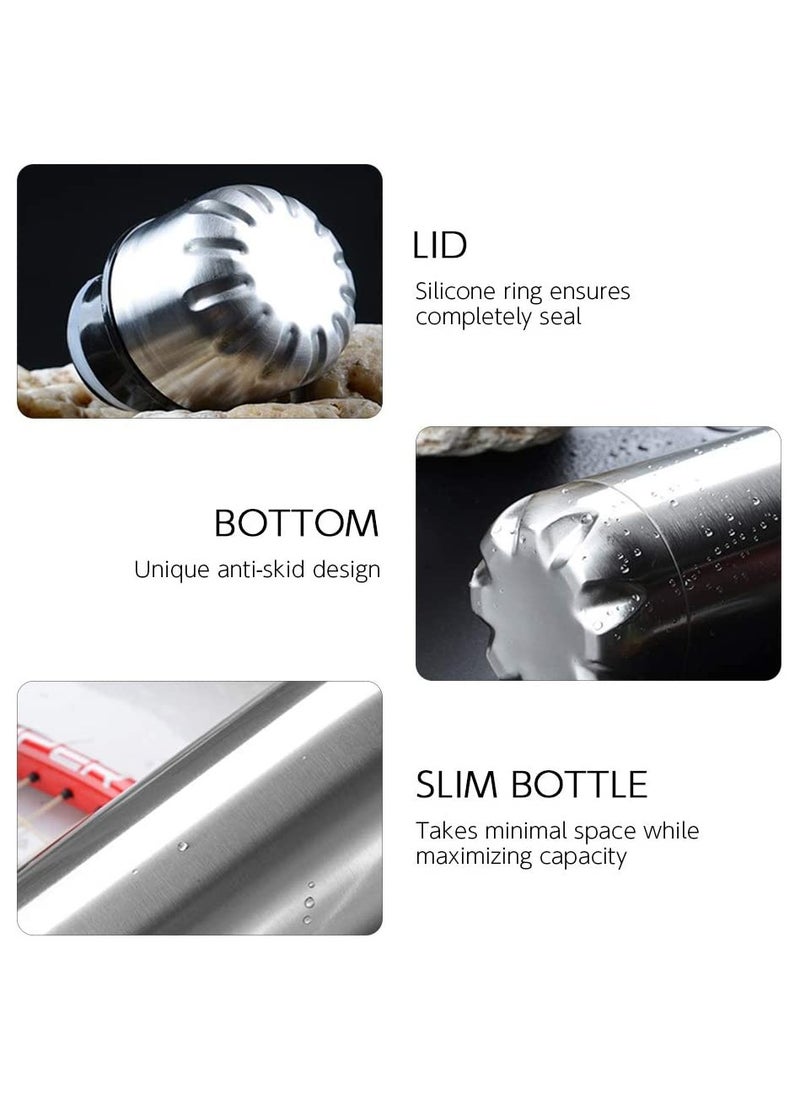 Cool Baby - stainless steel water bottles, easy to clean cola shape thermal flask rustproof for school outdoor sports for camping hiking travel(Sliver) - Image 1