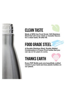 Cool Baby stainless steel water bottles, easy to clean cola shape thermal flask rustproof for school outdoor sports for camping hiking travel(Sliver)  - Image 3
