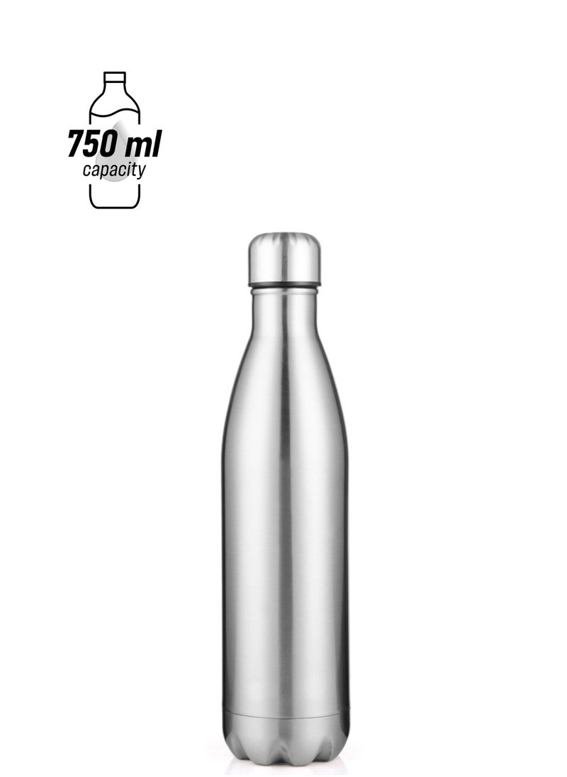 Cool Baby stainless steel water bottles, easy to clean cola shape thermal flask rustproof for school outdoor sports for camping hiking travel(Sliver)  - Image 1