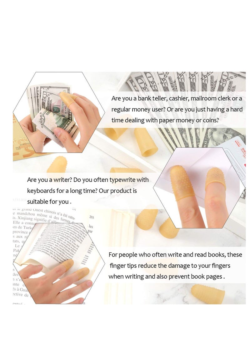 Generic - Rubber Fingers Tip Fingers Covers Rubbe Finger Money Counting Collating Writing Sorting Protectors Hot Glue Wax Rosin Resin Collating Writing Task Scrap - Image 1