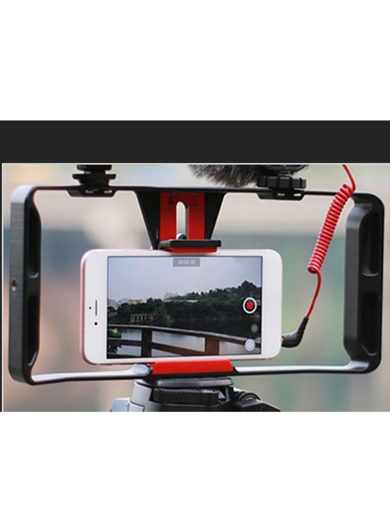 Smartphone Video Recording Kit – Dual LED Lights, Microphone, Stabilizer Grip, Phone Holder, Vlogging & Content Creation Set - Image 2