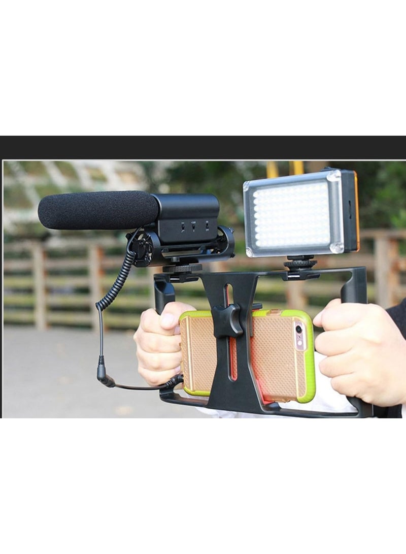 Smartphone Video Recording Kit – Dual LED Lights, Microphone, Stabilizer Grip, Phone Holder, Vlogging & Content Creation Set - Image 3