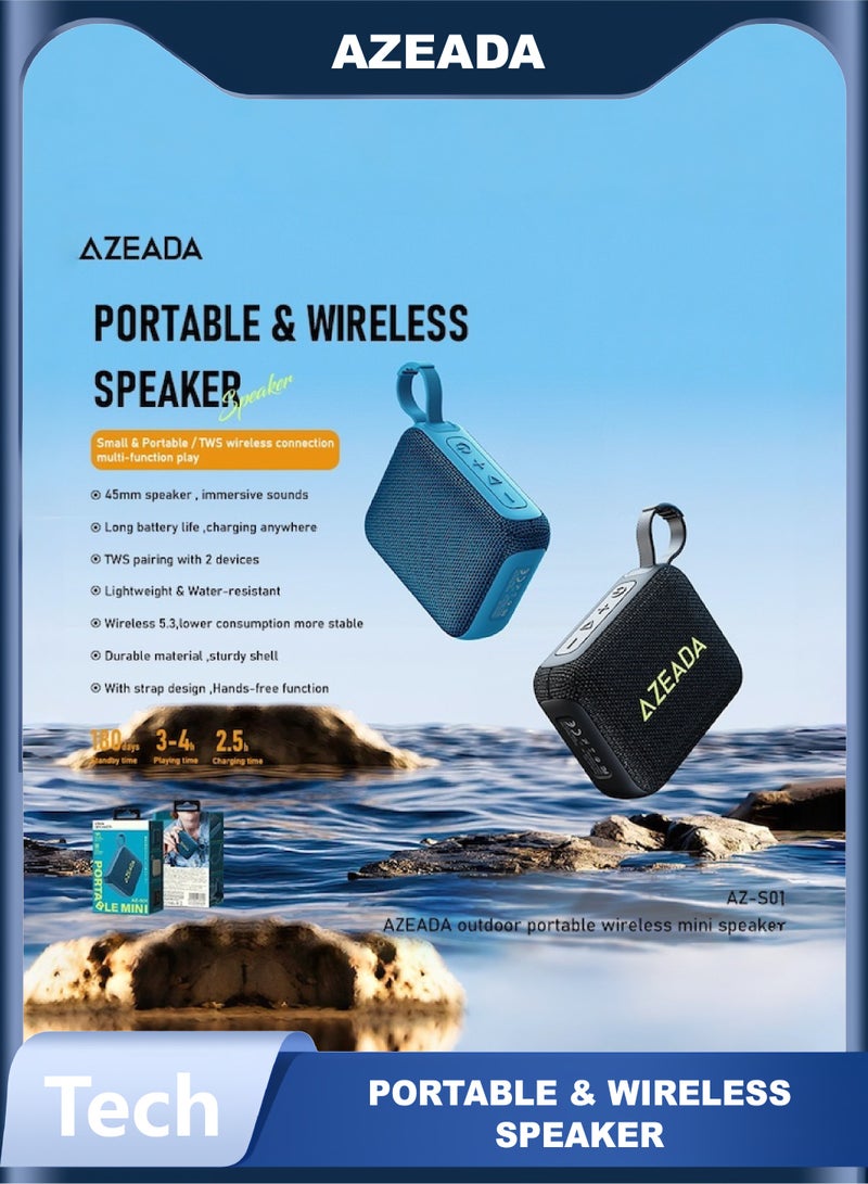 AZEADA Outdoor Portable Wireless Mini Speaker 5W - Image 1