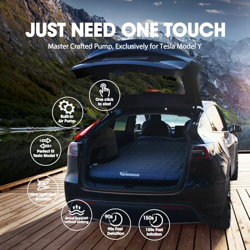 AUTOKAY Tesla Model Y Mattress Self Inflating Model Y Bed One Click to InflateDeflate Max 55Thick Backpack Size 2 Person - Image 3