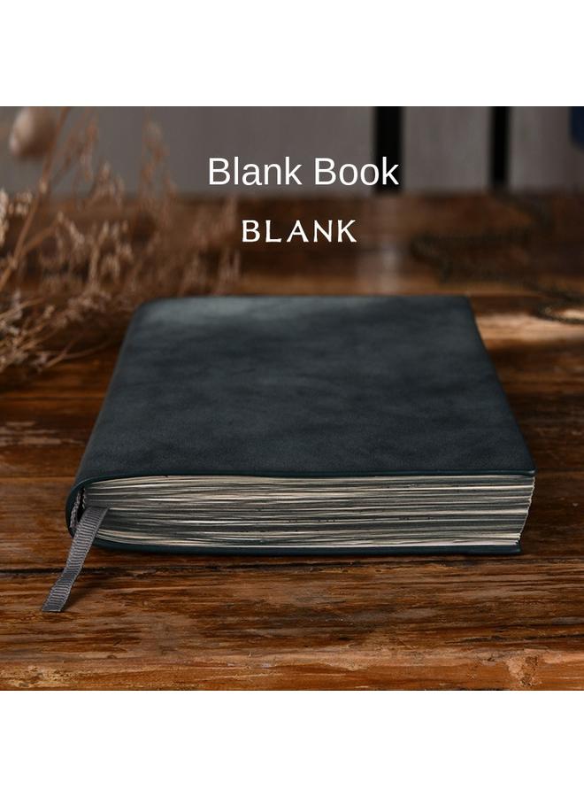 Bluejw Soft Leather Notebook A5 Retro Blank College Students Hand-painted Hand Account Thick Work Business Office Gift Box Suit - Image 2