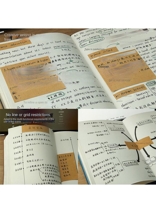 Bluejw Soft Leather Notebook A5 Retro Blank College Students Hand-painted Hand Account Thick Work Business Office Gift Box Suit - Image 3