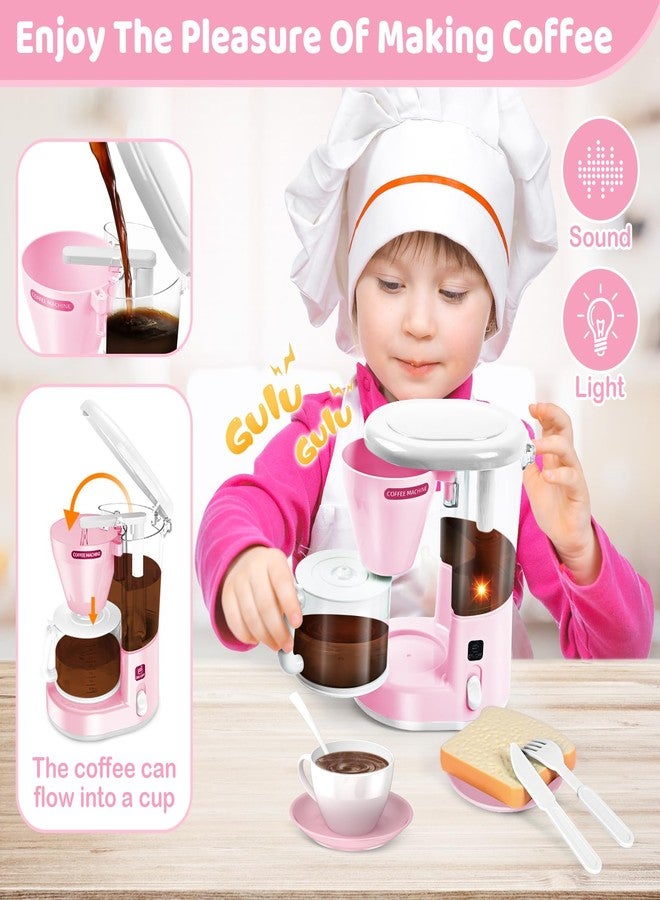 Shemira Play Kitchen Accessories, Play Kitchen Appliances Toy Set with Coffee Maker, Blender, Mixer, Toaster, Kids Kitchen Playset, Toys for 3 4 5 6 7 8 Year Old Girls, Birthday Gifts for Girls, Pink - Image 5