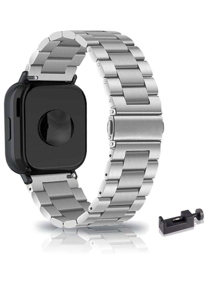 Bracelets for Redmi Watch 5 Active/Watch 5 Lite Strap, Stainless Steel Strap for Redmi Watch 5 Active/Watch 5 Lite Replacement Wristbands Business Strap for Redmi Watch 5 Active/Watch 5 Lite silver - Image 1