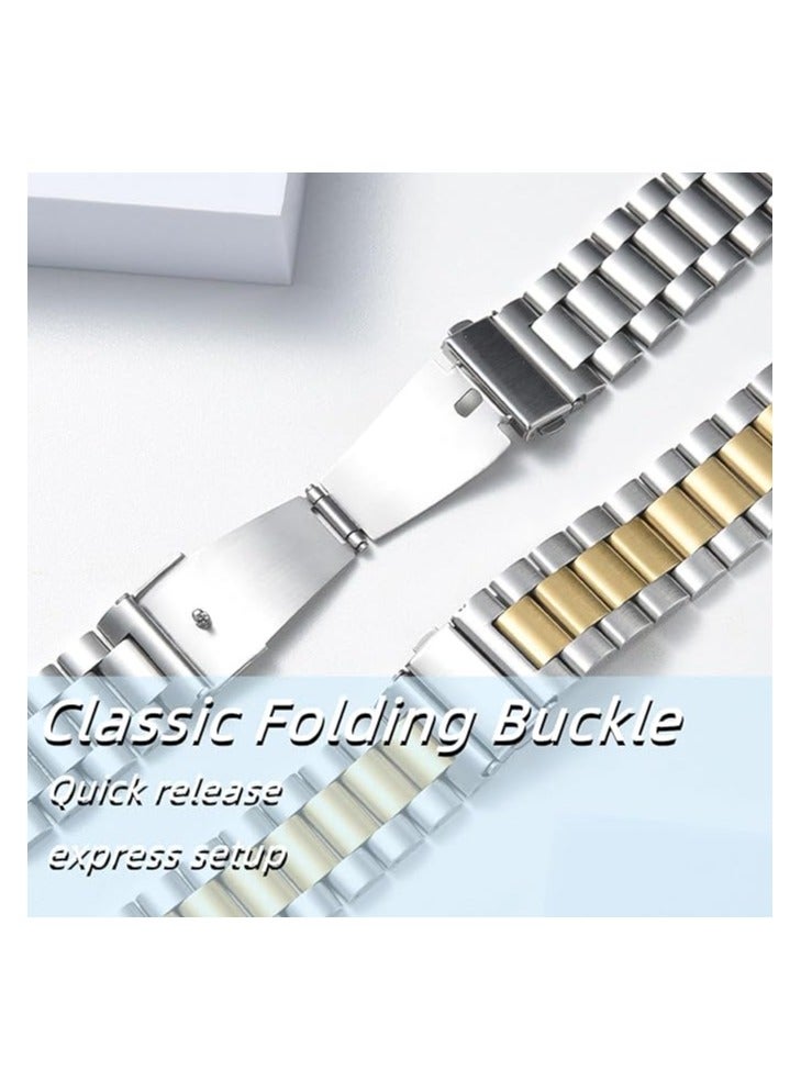 Bracelets for Redmi Watch 5 Active/Watch 5 Lite Strap, Stainless Steel Strap for Redmi Watch 5 Active/Watch 5 Lite Replacement Wristbands Business Strap for Redmi Watch 5 Active/Watch 5 Lite silver - Image 5