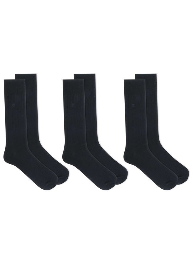 Chaps Men's Assorted Solid Dress Crew Socks (3 Pack)- L - Image 5
