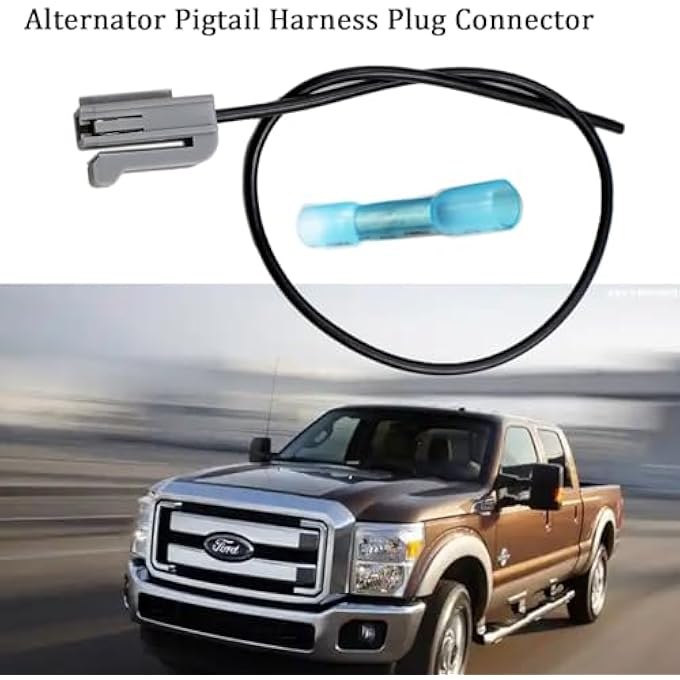 LIZAPUS 1 Pin Alternator Pigtail Connector Compatible with 1992-2008 F-150 F-250 F-350 Harness Plug 5747PT - Image 2