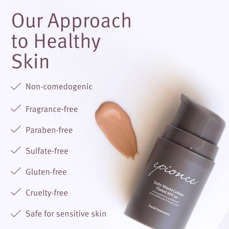 Epionce Daily Shield Tinted SPF 50 Sunscreen - Water Resistant Broad Spectrum UV Protection Facial Sunscreen with Titanium Dioxide & Zinc Oxide, For All Skin Types, Dermatologist Skincare - Image 5