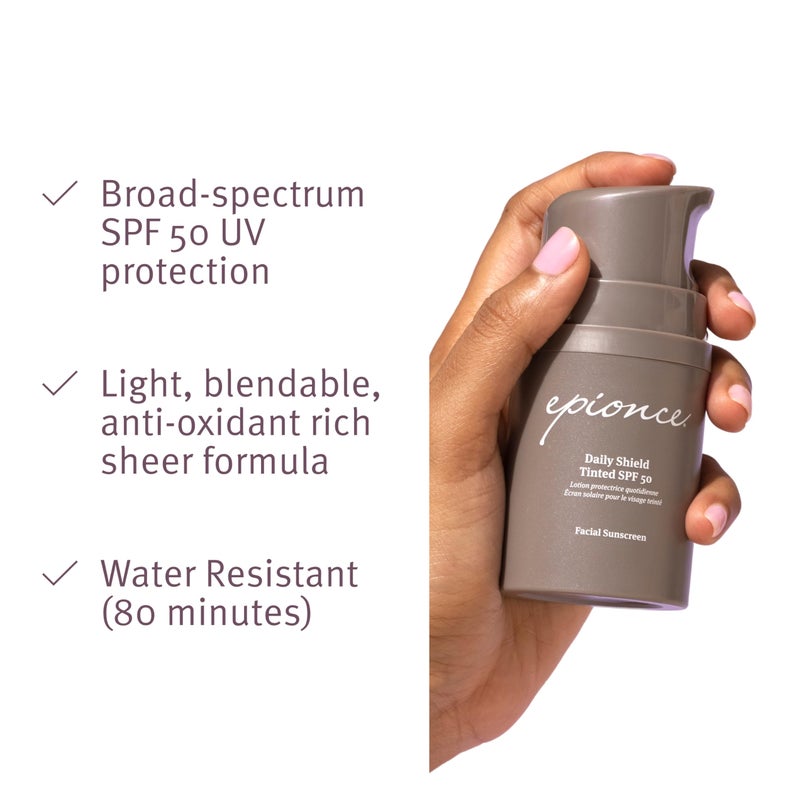 Epionce Daily Shield Tinted SPF 50 Sunscreen - Water Resistant Broad Spectrum UV Protection Facial Sunscreen with Titanium Dioxide & Zinc Oxide, For All Skin Types, Dermatologist Skincare - Image 3