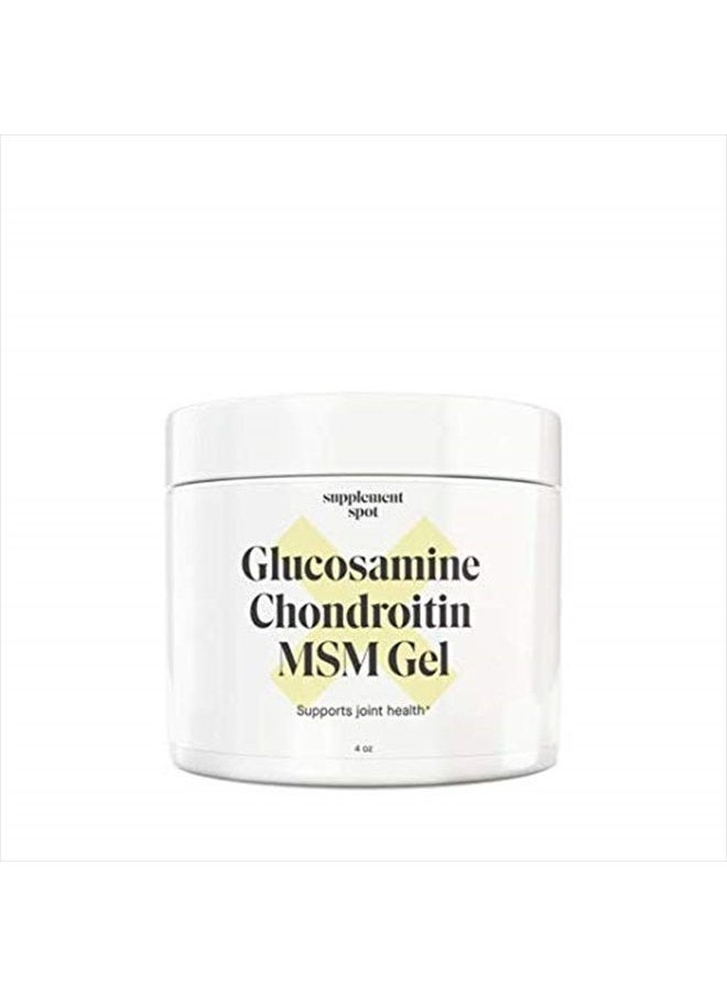 Supplement Spot - Glucosamine Chondroitin MSM Gel (4 oz), Joint Supplement w/Glucosamine, Chondroitin, MSM & Bromelain to Support Joint Health– Water-Based Joint Supplement for Women & Men - Image 1