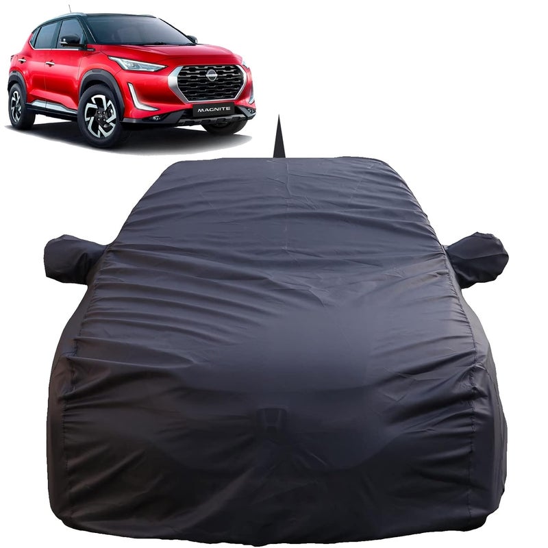 Autofact Waterproof Car Body Cover Compatible with Nissan Magnite (2020 to 2022) with Mirror and Antenna Pockets, 4 x 4 American Matty, Long Lasting Strong Durable Material, Grey Color - Image 1