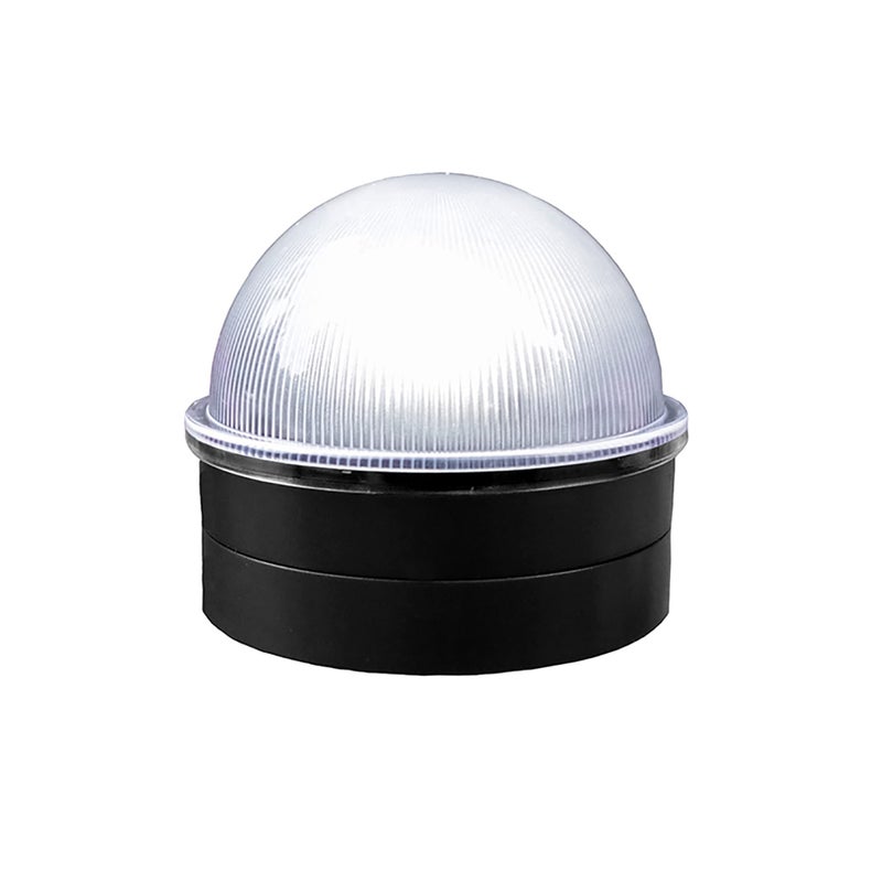 Classy Caps CH2233B Summit Chain Link Solar Post Cap, Black â€“ High Output LED, Fits 1-7/8", 2", 2-2/8",2.5, 2-7/8",3" Diameter Posts, Easy DIY, Brilliant White Light, Ideal for Chainlink Fence Posts - Image 1