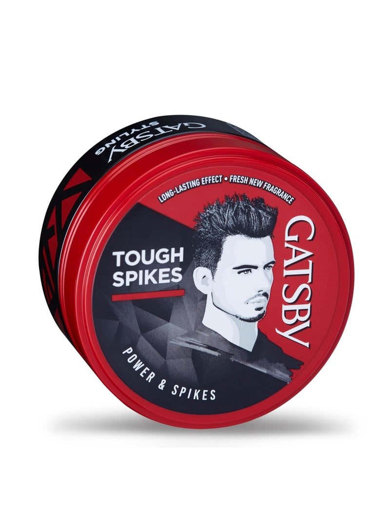 GATSBY Hair Styling Wax - Power & Spikes, For Tough Spikes, Non Sticky, Anytime Re-Stylable, Easy Wash Off, 75gm,Red - Image 4