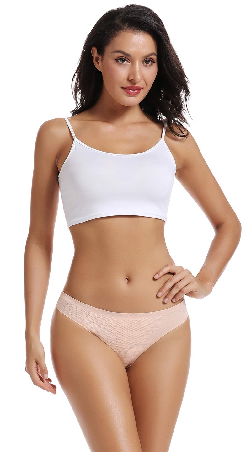 voenxe Seamless Women Underwear Thongs,No Show Ladies Thong,Invisible No Line Breathable Comfortable Panties Undies,Womens No Seam Soft Wide Gusset Tanga,Legging Underpants for Woman 5-Pack - Image 5