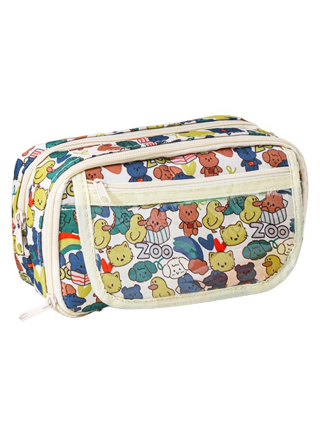 فنبلاست حقيبة أقلام فن بلاست للبنات - حقيبة أقلام كاواي، منظم أقلام أنيق، حقيبة تنظيم أدوات مكتبية كبيرة السعة، حقيبة متعددة الأغراض بسحاب للأطفال والكبار (متعددة الألوان) - Image 1