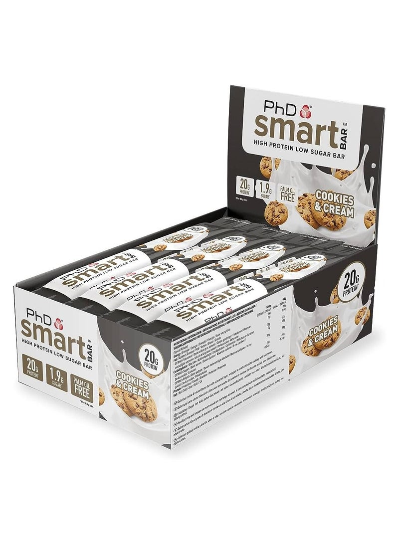 بي اتش دي سمارت بار كوكيز وكريمة 20 جم بروتين 12 بار - Image 1
