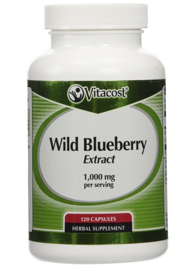 Vitacost Brand Vitacost Wild Blueberry Extract 1000 Mg Per Serving 120 Capsules  - Image 2