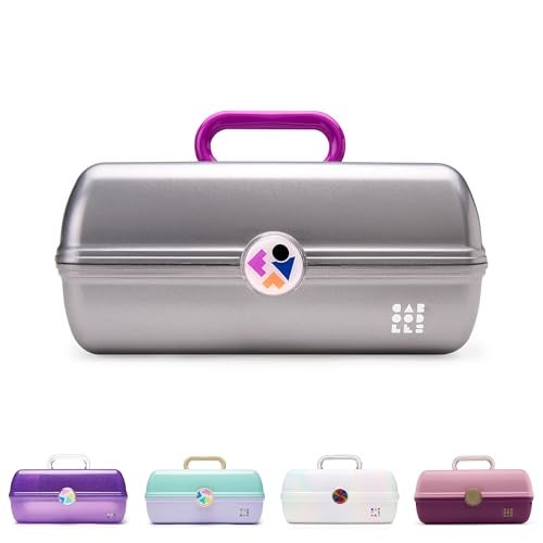Caboodles Twilight Disco - On-The-go Girl Costmetic Organizer Make-up & Accessory Carry Case, Silver Shimmer - Image 1