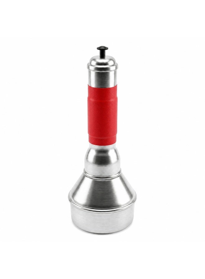 Puttu Maker with Steamer, Red Handle, Traditional Cylinder Style, Puttu Kutti | Aluminium Puttu Kudam - Image 1