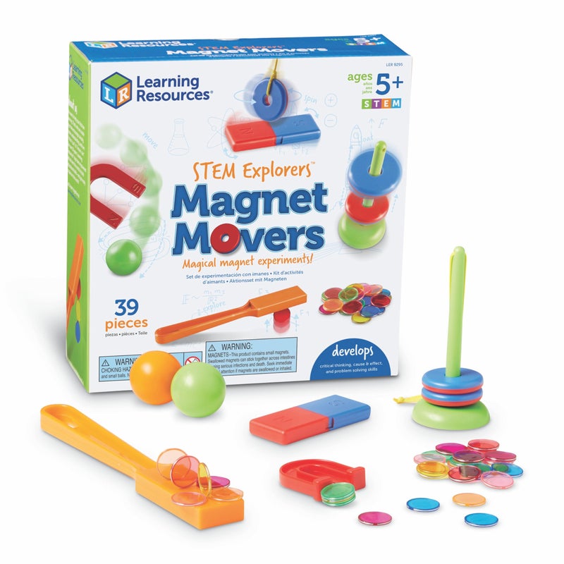 Learning Resources STEM Explorers Magnet Movers - Science For Kids Sensory Bin, Critical Thinking, Fine Motor Toys, Classroom Math Supplies, Homeschool Crafts, Educational Games, Birthday Gift - Image 1