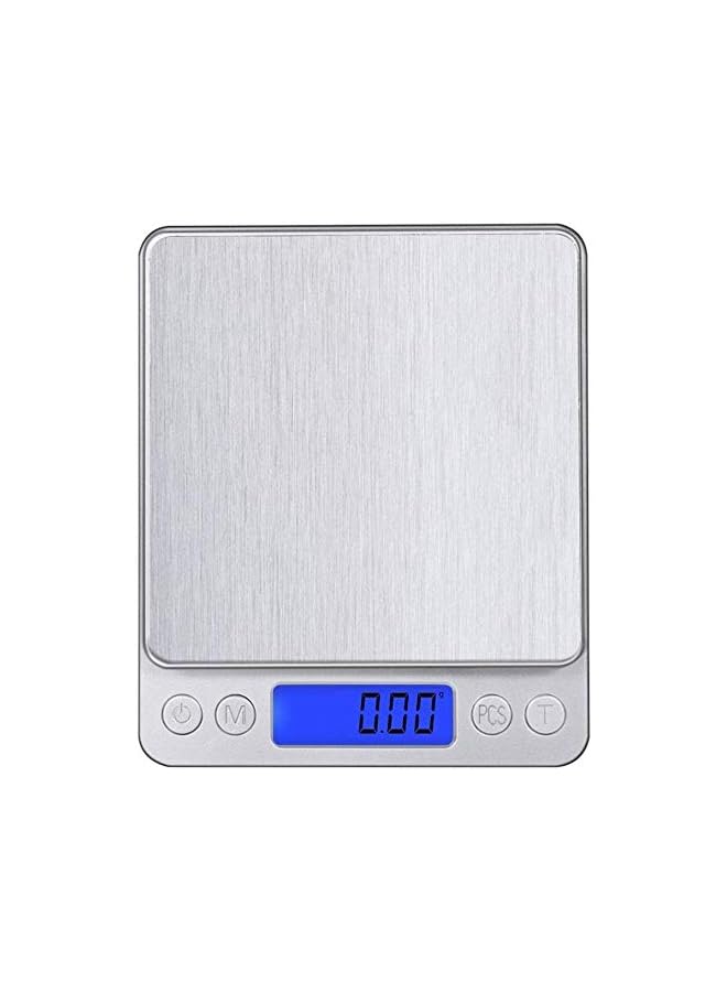 vesus Kitchen Scale, 500g 0.001oz/ 0.01g Pocket Cooking Scale, Mini Food Scale, Pro Electronic Jewelry Scale with Back-Lit LCD Display, Tare & PCS Functions, Stainless Steel - Image 1