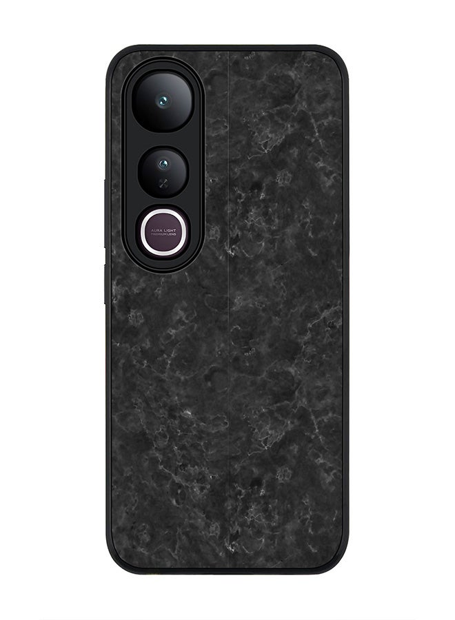 Stylizedd For vivo V50 Lite Case,Slim fit Camera Protection, Shockproof Thin Phone cover  - Marble Texture Black