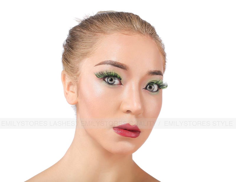 EMILYSTORES Green Fortune Teller Costume Halloween Eye Lashes For Poison Ivy Cosplay Accessories Party Looking1 Pairs - Image 5