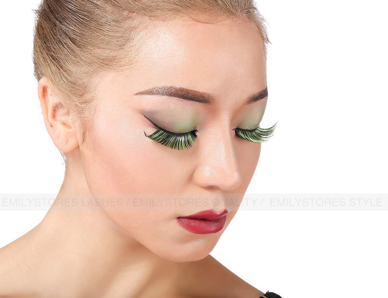 EMILYSTORES Green Fortune Teller Costume Halloween Eye Lashes For Poison Ivy Cosplay Accessories Party Looking1 Pairs - Image 4