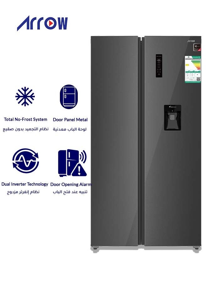 Arrow 534-Liter 18.9 Cubic Feet, Frost Free Double Door Refrigerator With Power Saving  Digital Control Panel Silver Colour RO-830SNS-WD - Image 4