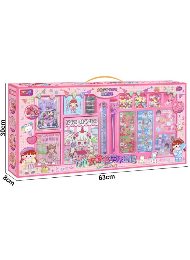 Play House DIY Quiet Book Toy 007-96 Parent-child Interaction DIY Goo Card Sticker Ruler Necklace Jewelry Wholesale-Color:YF1013  - Image 3