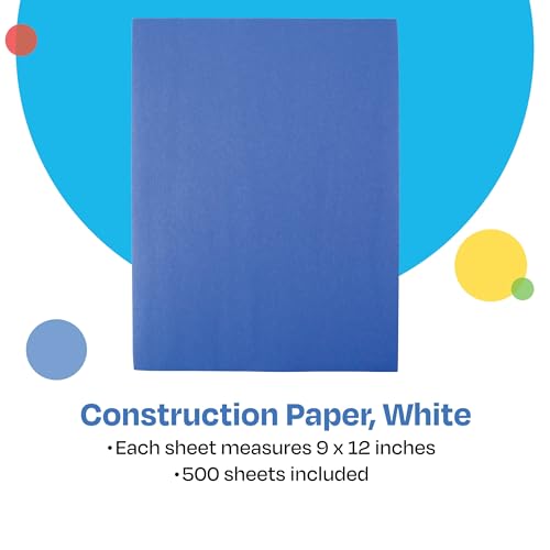 Childcraft Construction Paper, 9 x 12 Inches, Blue, 500 Sheets - Image 2