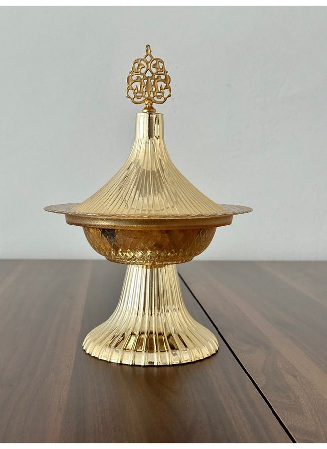 MORE GLASSWARE Sugar Holder Without Stand Red-Gold Dots
