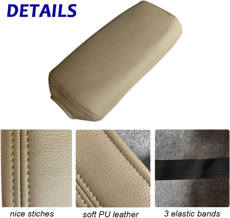 DEYTOP Center Console Cover for Nissan Altima 2008-2012 Car Armrest Cover for Nissan Altima 2008 2009 2012 Accessories Anti-Scratch Leather Armrest Protector (Beige) - Image 4