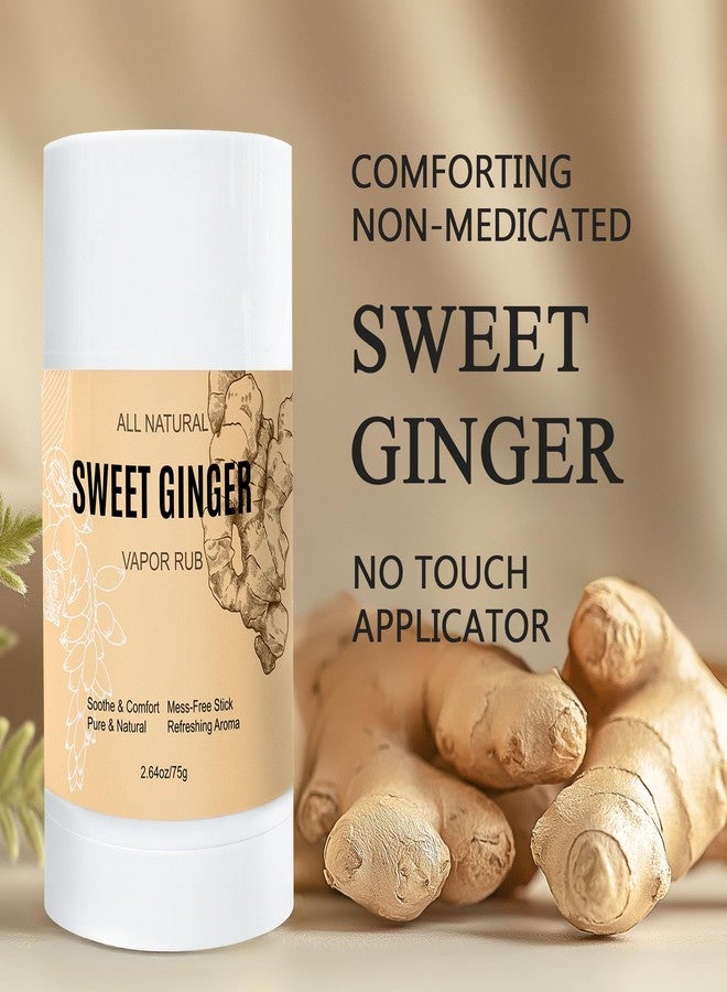 Peehss Sweet Ginger Vapor Rub Stick - All-Natural Ginger, Peppermint & Plant Extracts, Plant-Based Herbal Balm, Stick Design Easy-to-Use (2) - Image 3