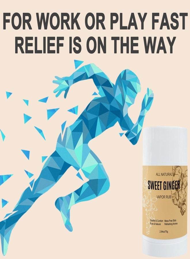 Peehss Sweet Ginger Vapor Rub Stick - All-Natural Ginger, Peppermint & Plant Extracts, Plant-Based Herbal Balm, Stick Design Easy-to-Use (2) - Image 4