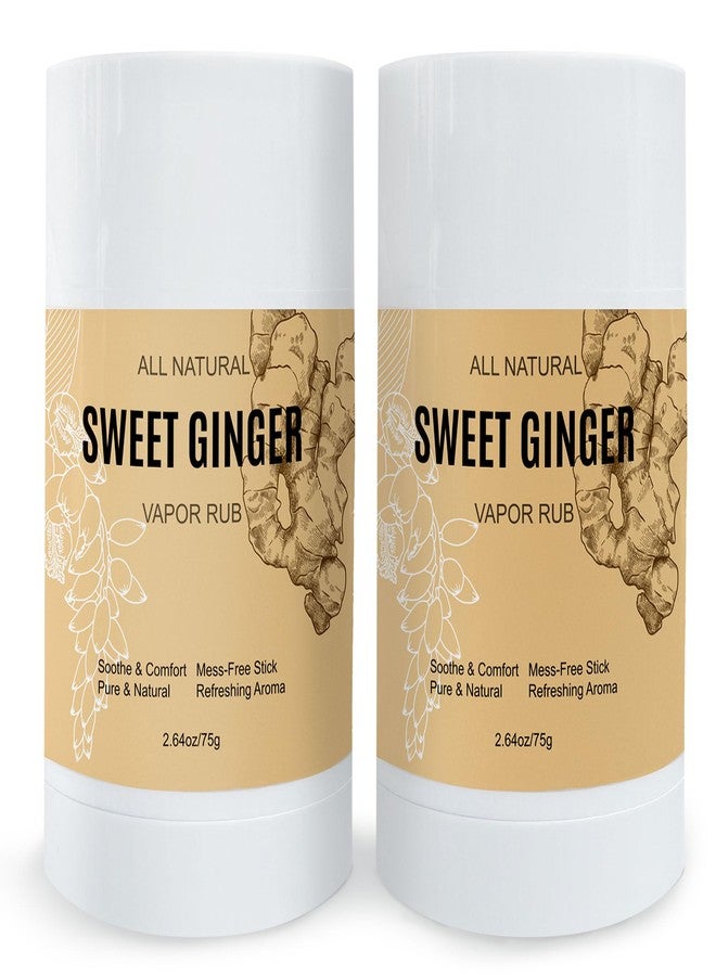 Peehss Sweet Ginger Vapor Rub Stick - All-Natural Ginger, Peppermint & Plant Extracts, Plant-Based Herbal Balm, Stick Design Easy-to-Use (2) - Image 1
