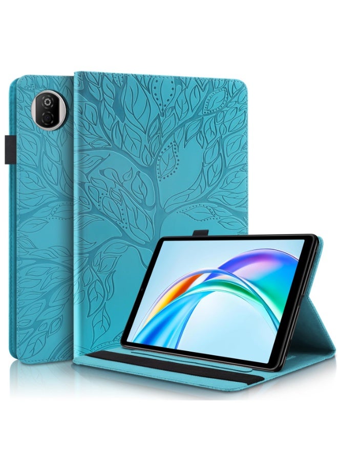 عام غطاء لوحي متوافق مع هونور باد X7 8.7 بوصة 2025: غطاء محفظة من جلد PU مع نقش شجرة الحياة، واقٍ من الصدمات مع حامل وفتحة بطاقة. - Image 1